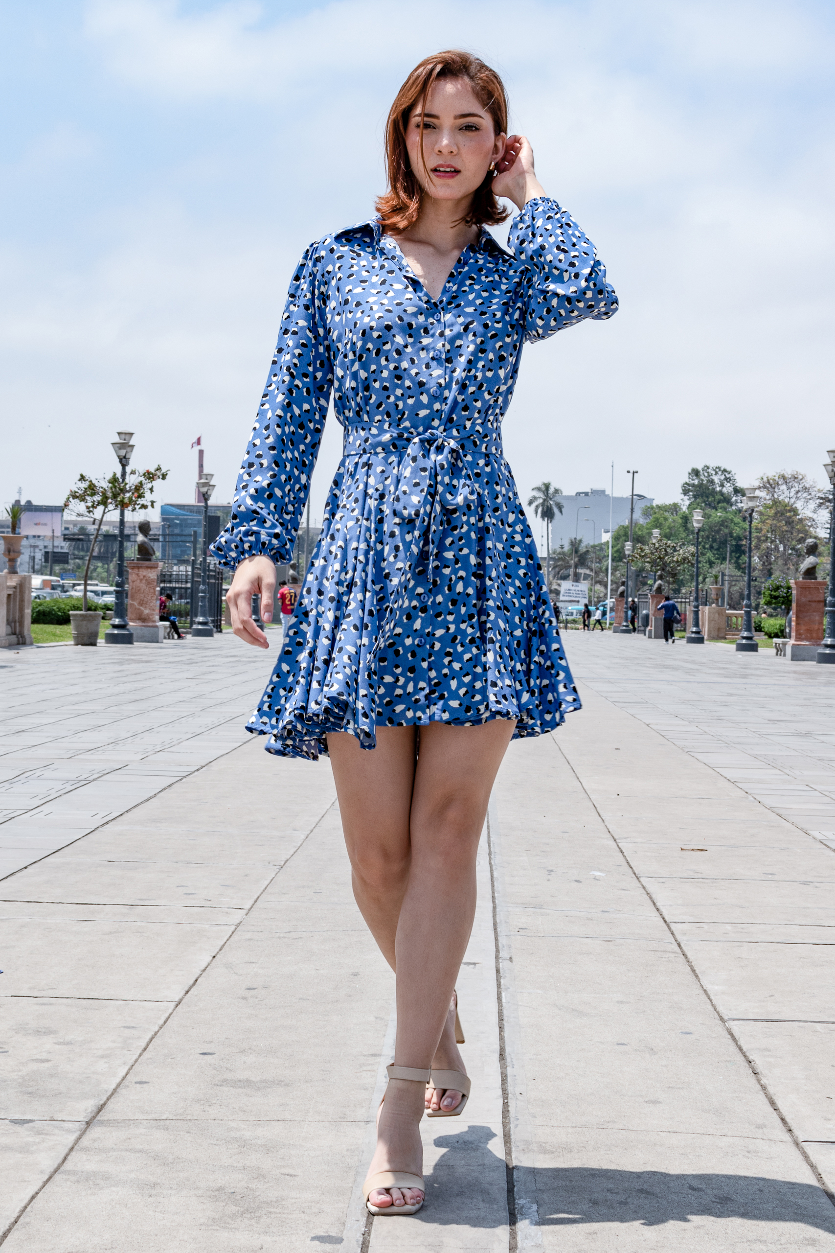 Vestido Carlota Azul: imagen 1