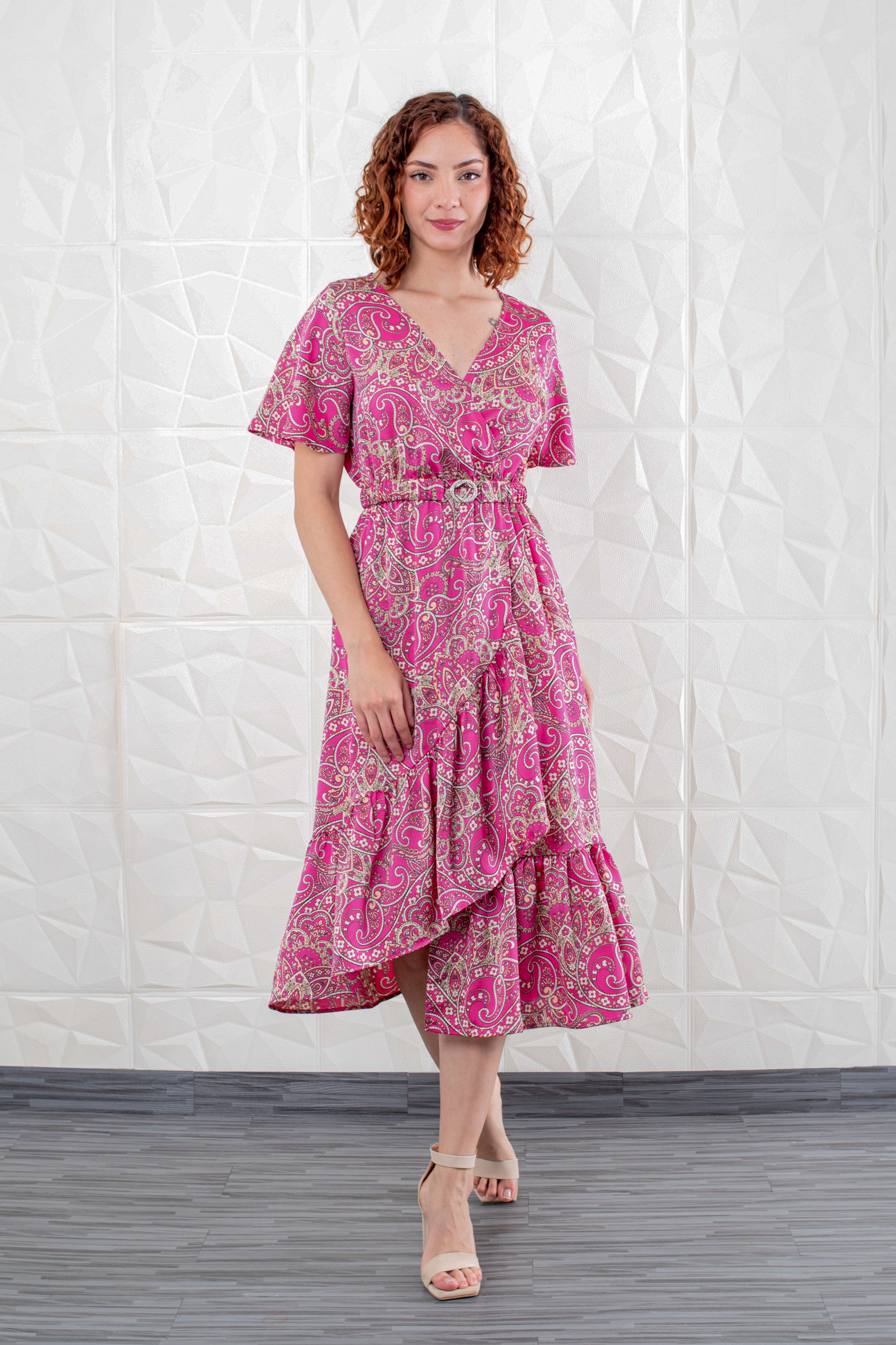 Vestido Loreto Fucsia: imagen 1