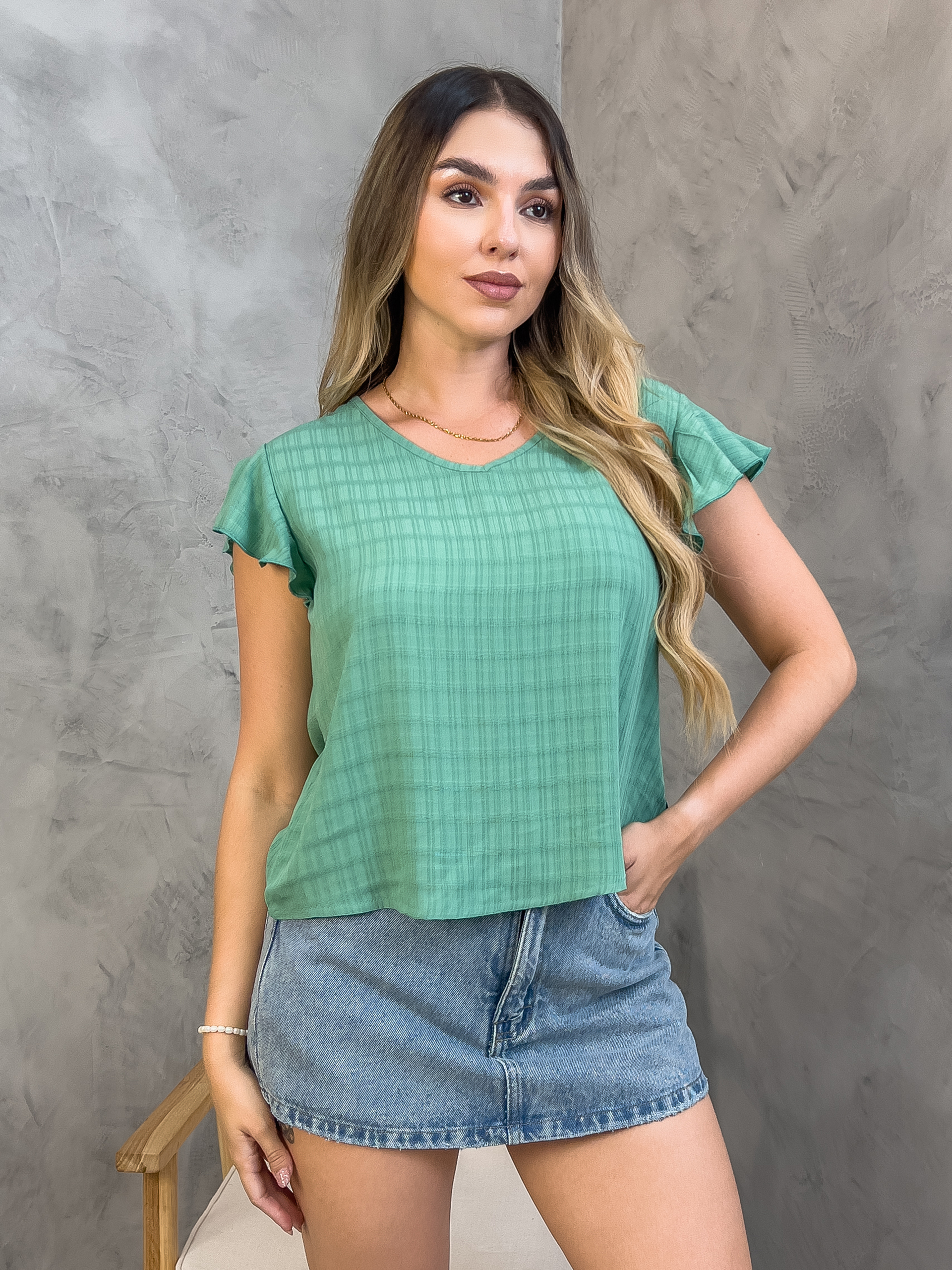 Blusa Coral Verde: imagen 1
