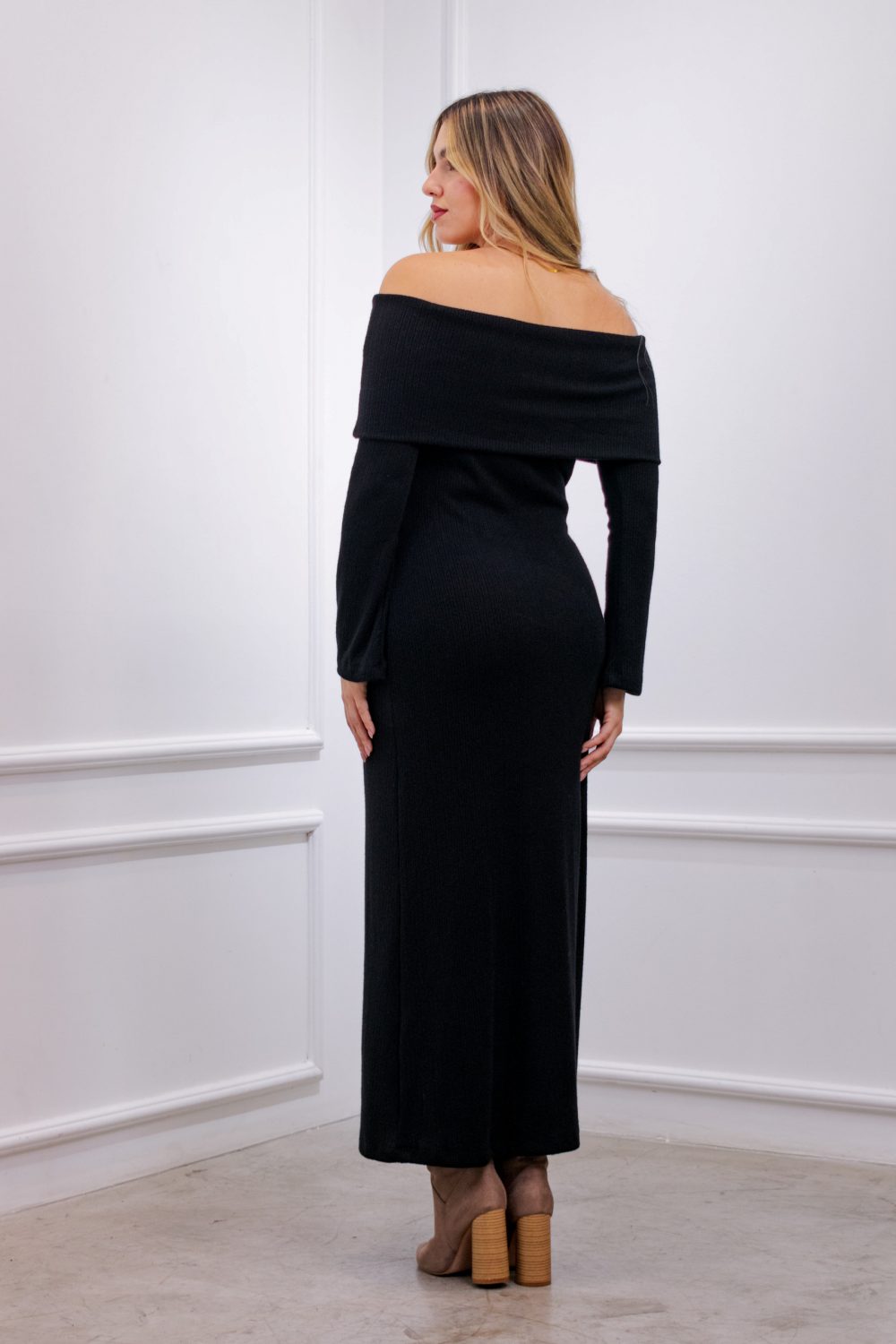 Vestido off shoulder Natali Negro: imagen 2