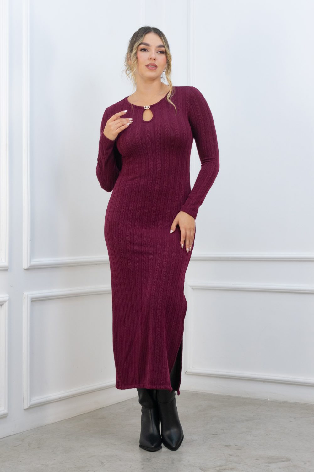 Vestido Devora Borgoña: imagen 3