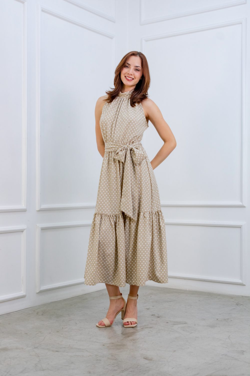 Vestido Polka Beige: imagen 5