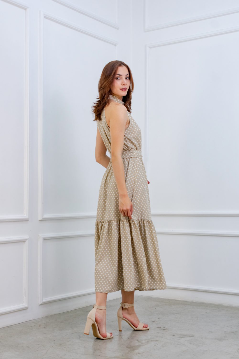 Vestido Polka Beige: imagen 4