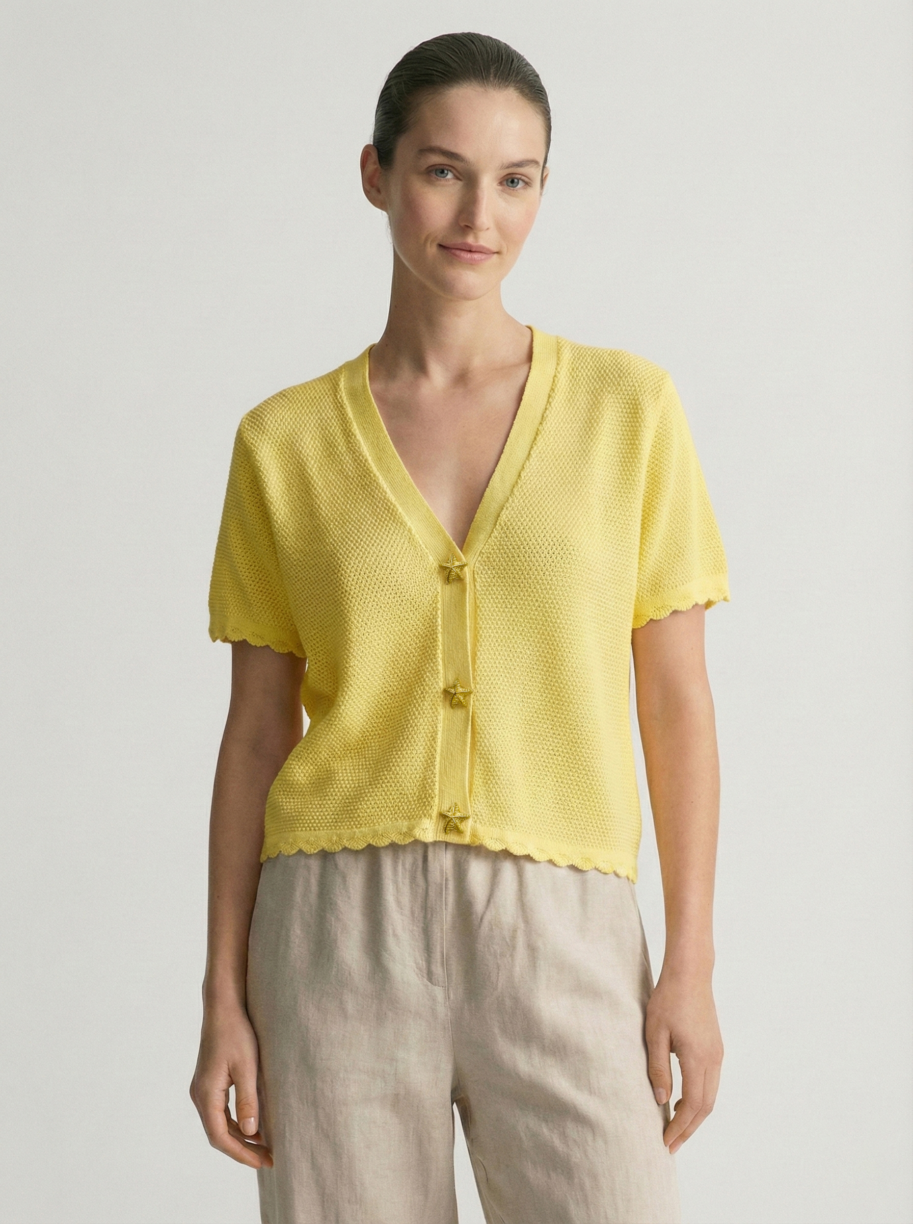 Chompa Tejida Marina Amarillo: imagen 1