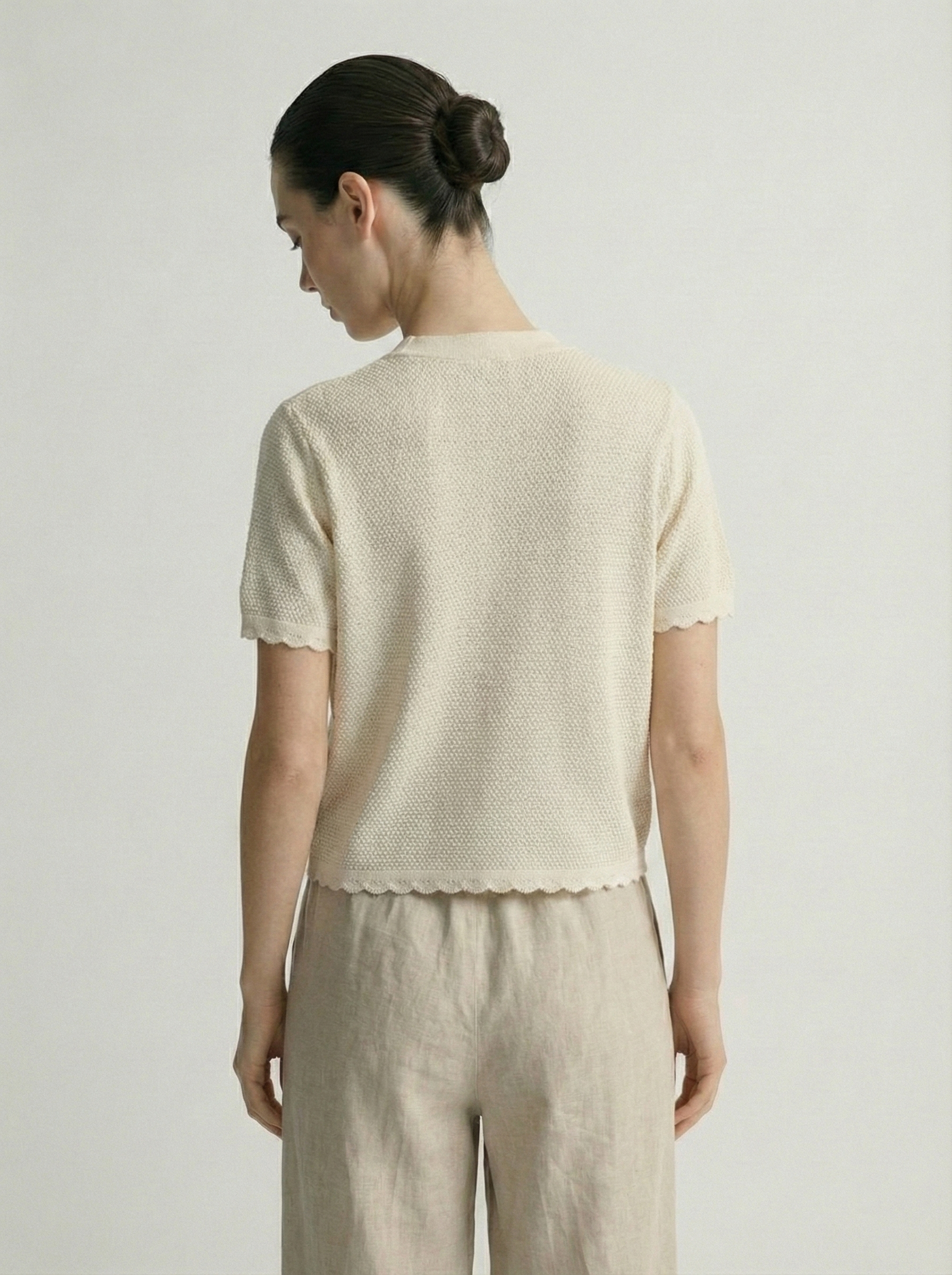 Chompa Tejida Marina Beige: imagen 2