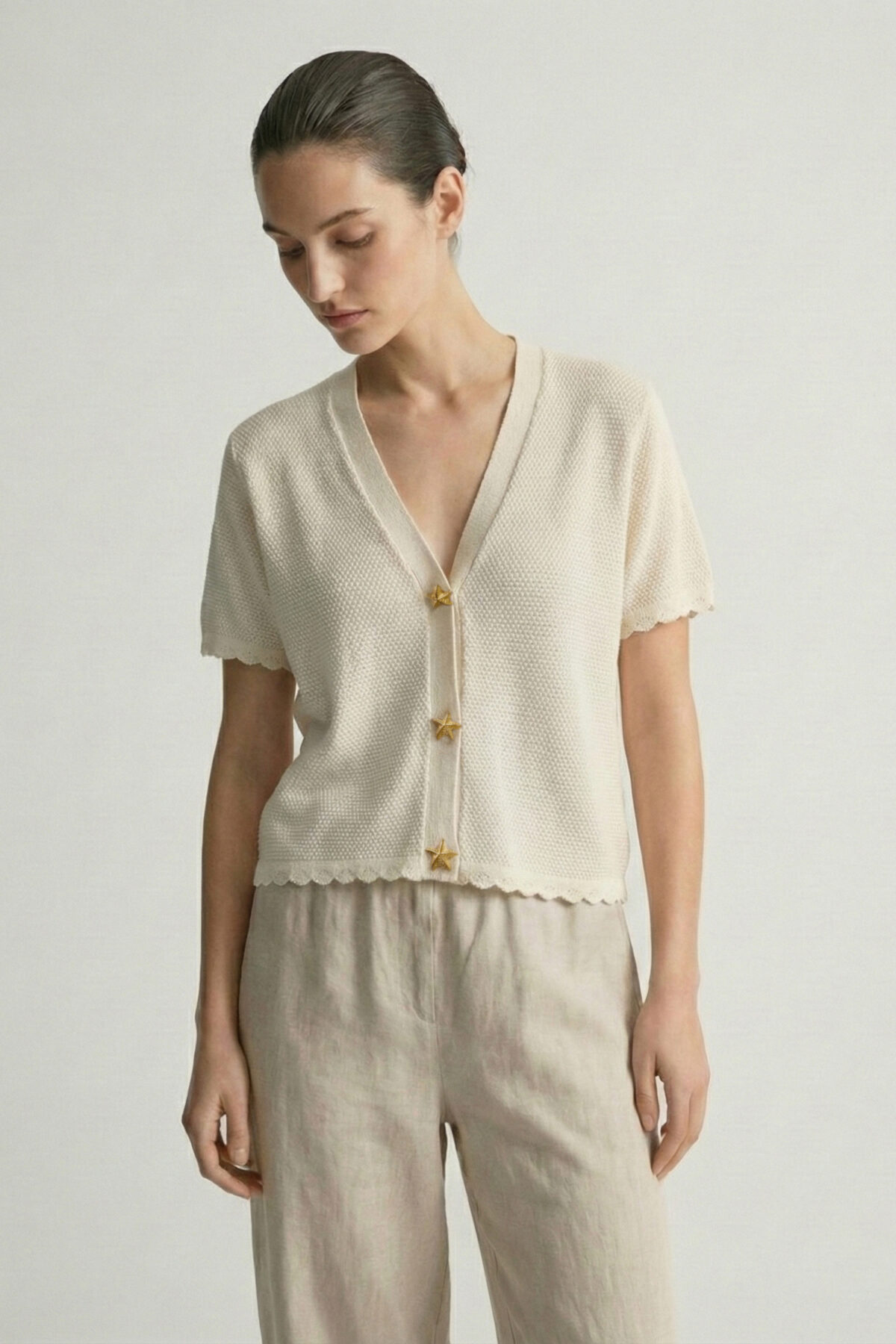 Chompa Tejida Marina Beige