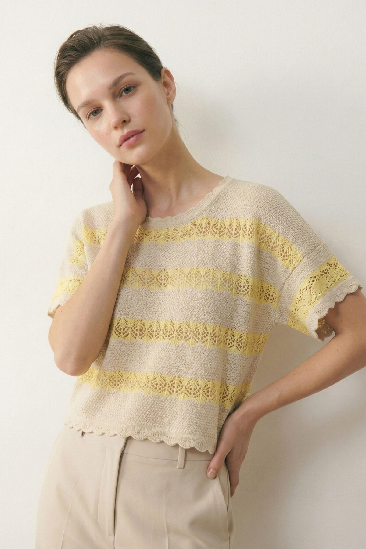 Polo tejido Mara Amarillo