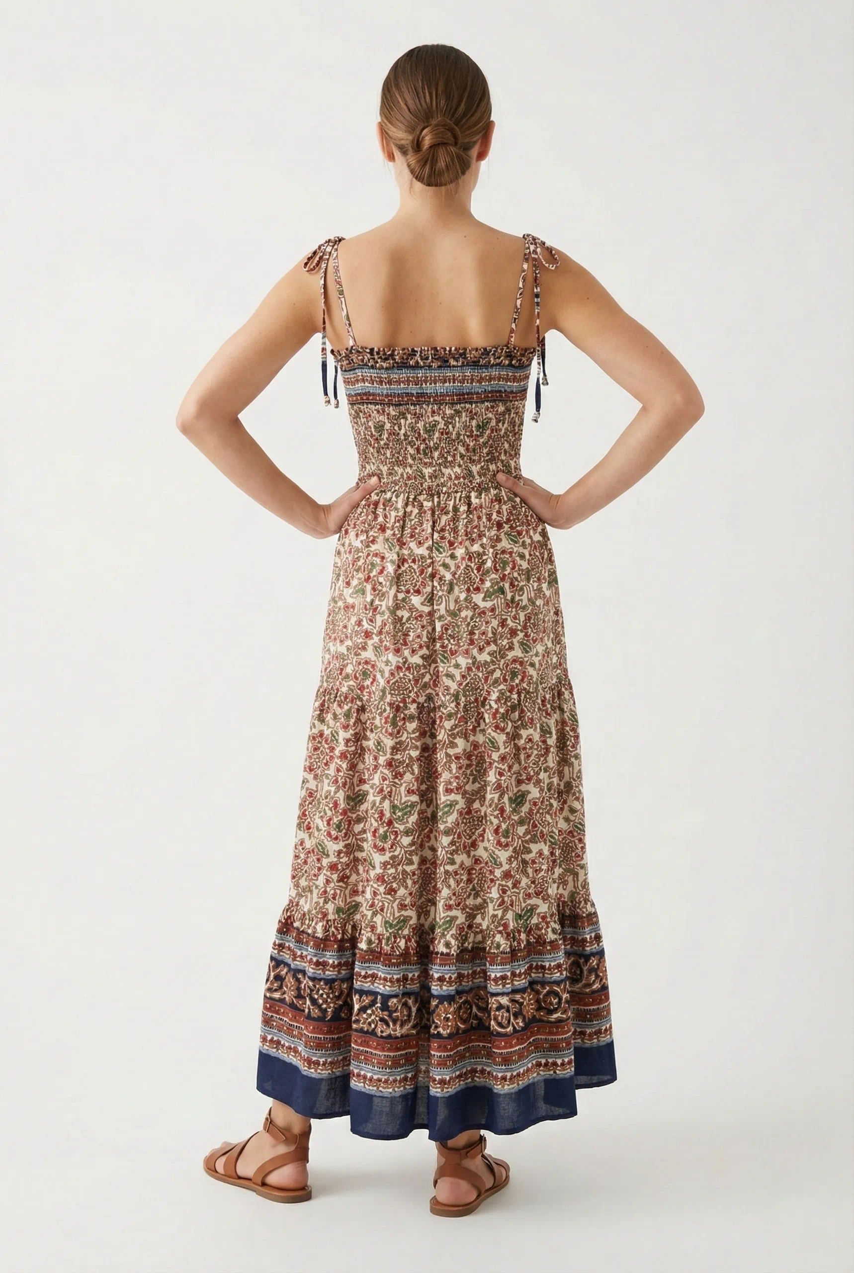 vestido largo tamy azul