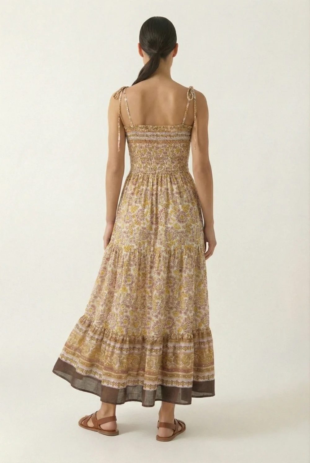 vestido largo tamy amarillo