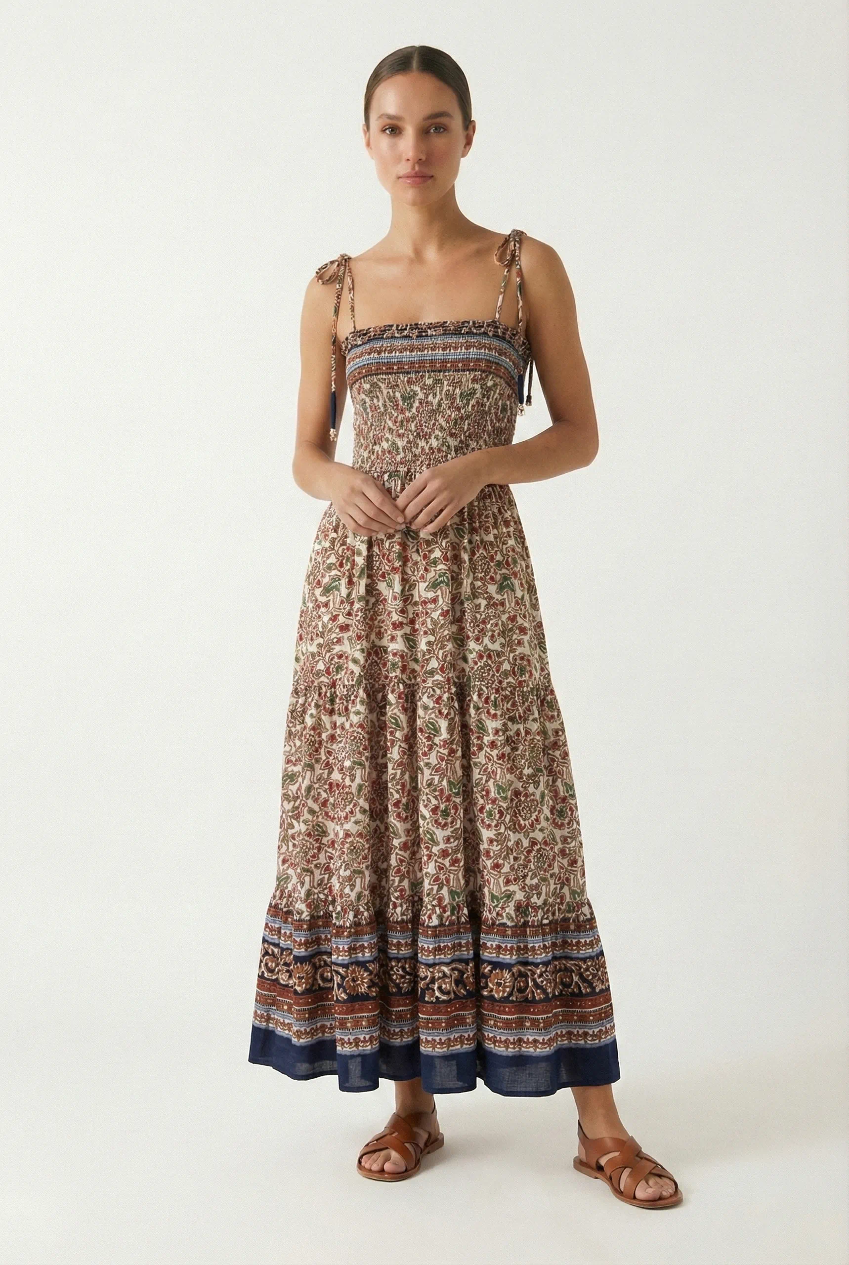 vestido largo tamy azul